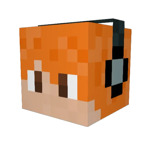 Zyntori Minecraft avatar head, 3D render