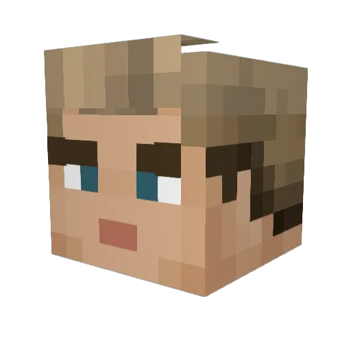 Zynxxx Minecraft avatar head, 3D render