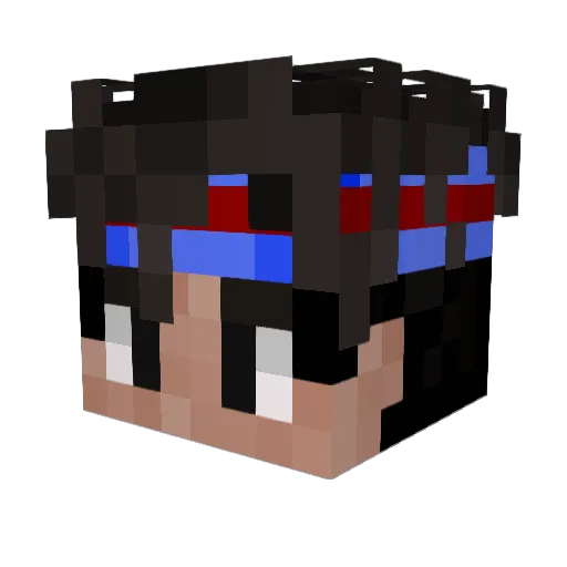 Zyo Minecraft avatar head, 3D render