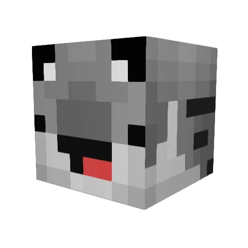 Zypharr_ Minecraft avatar head, 3D render