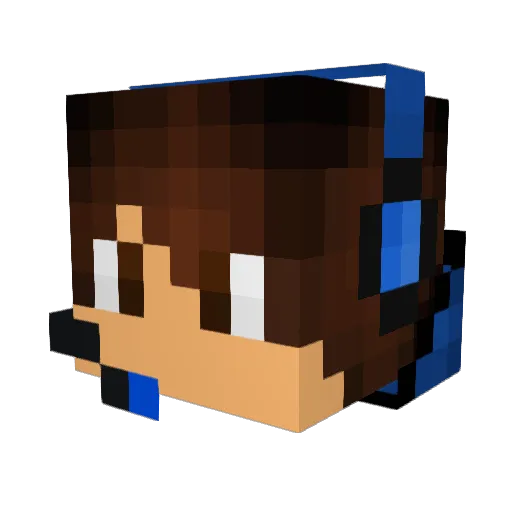 ZyphexMC Minecraft avatar head, 3D render