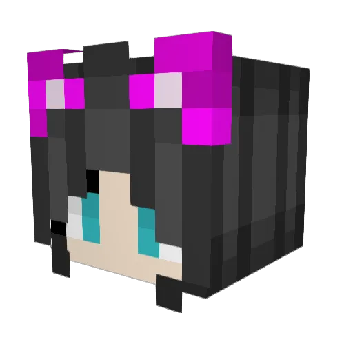 Zyphreeletra Minecraft avatar head, 3D render