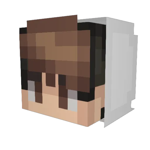 Zyphyrrr Minecraft avatar head, 3D render