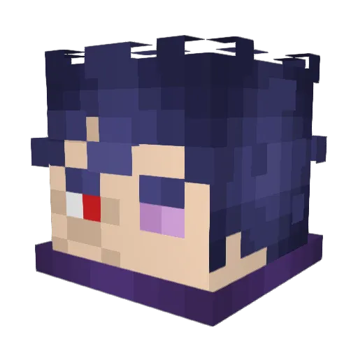 Zyppeler Minecraft avatar head, 3D render