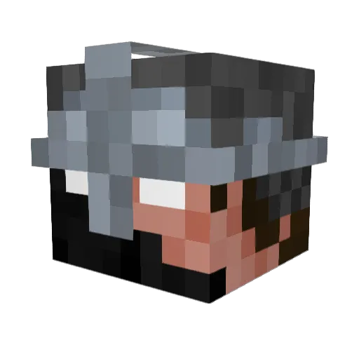 Zypro_ Minecraft avatar head, 3D render