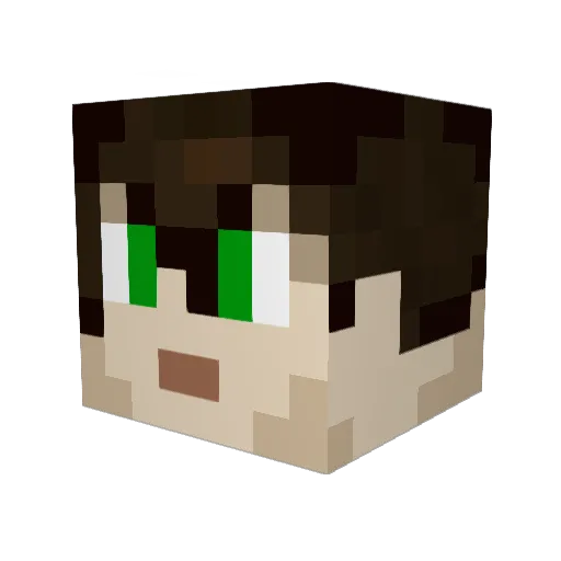 Zyqul Minecraft avatar head, 3D render