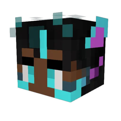 ZyraTheWolfVT Minecraft avatar head, 3D render