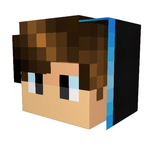 ZyrahXD Minecraft avatar head, 3D render