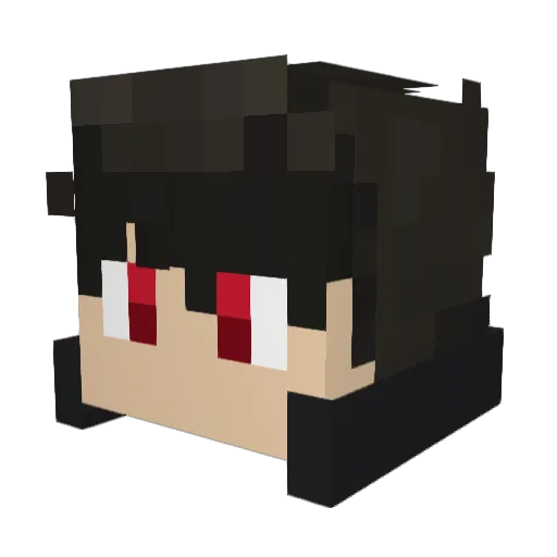 Zyrax_ Minecraft avatar head, 3D render