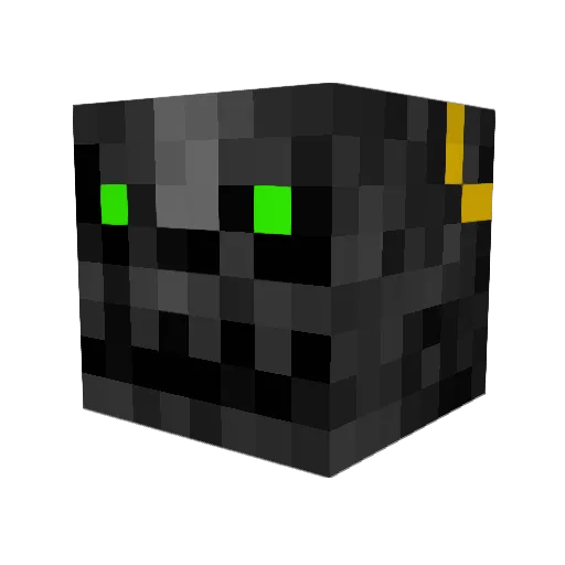 Zyren Minecraft avatar head, 3D render