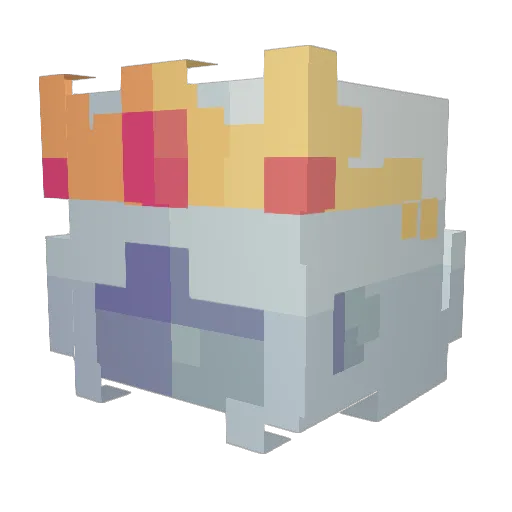 Zyrenis Minecraft avatar head, 3D render