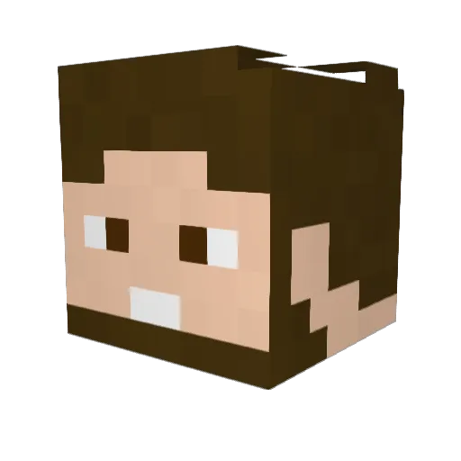 ZyrexGaming Minecraft avatar head, 3D render