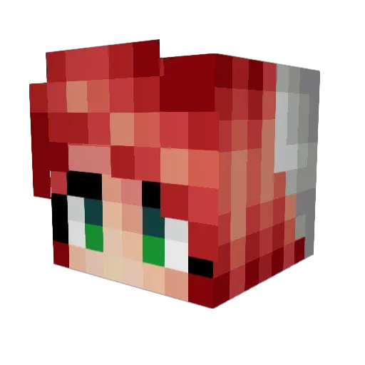 ZyrhoX Minecraft avatar head, 3D render
