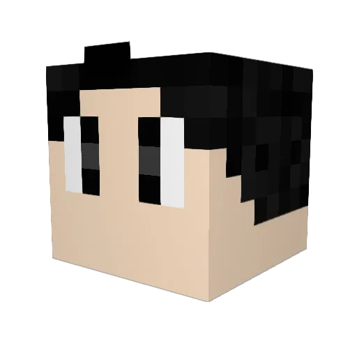 Zyrhokk Minecraft avatar head, 3D render