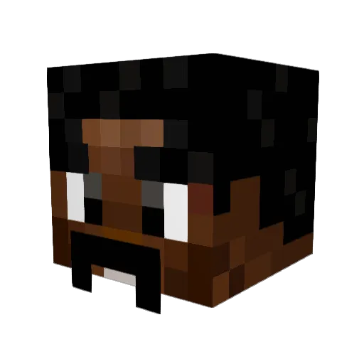 Zyrian Minecraft avatar head, 3D render