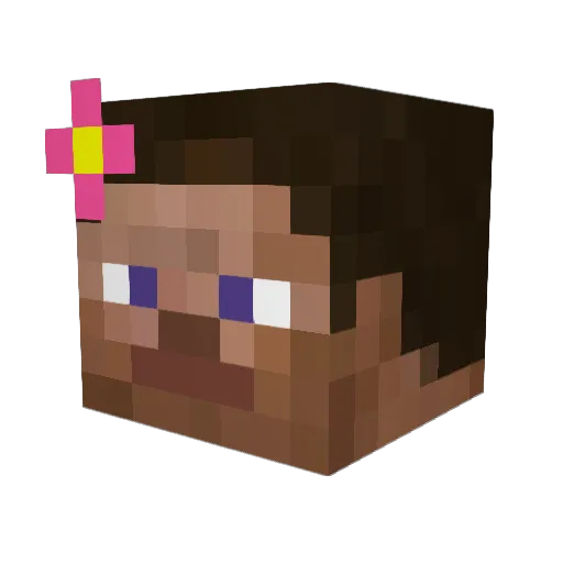 Zyrid Minecraft avatar head, 3D render