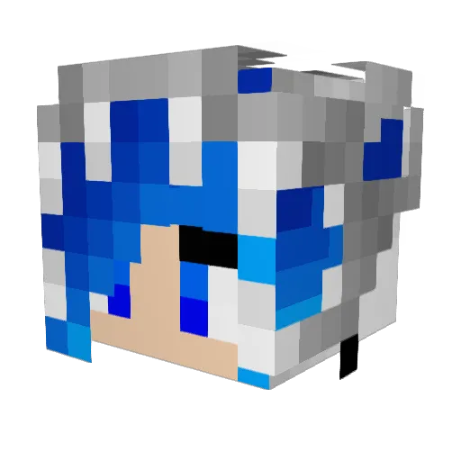 Zyriii Minecraft avatar head, 3D render