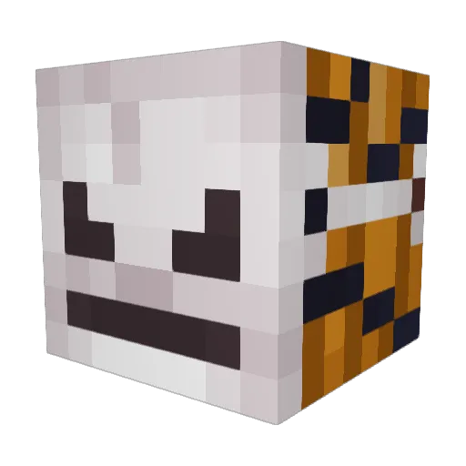 Zyrit Minecraft avatar head, 3D render