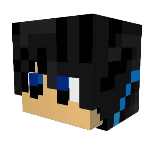 ZyroRX Minecraft avatar head, 3D render