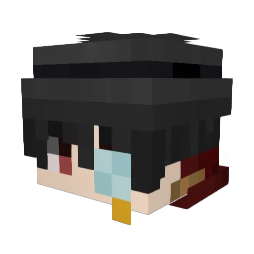 ZyroxDeamon Minecraft avatar head, 3D render