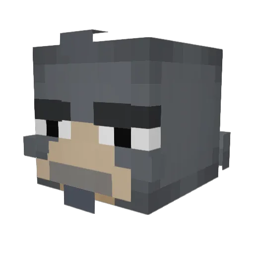 Zyrqen Minecraft avatar head, 3D render