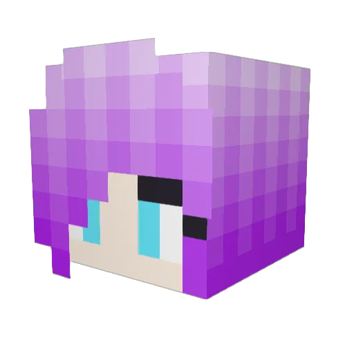 Zyrulu Minecraft avatar head, 3D render