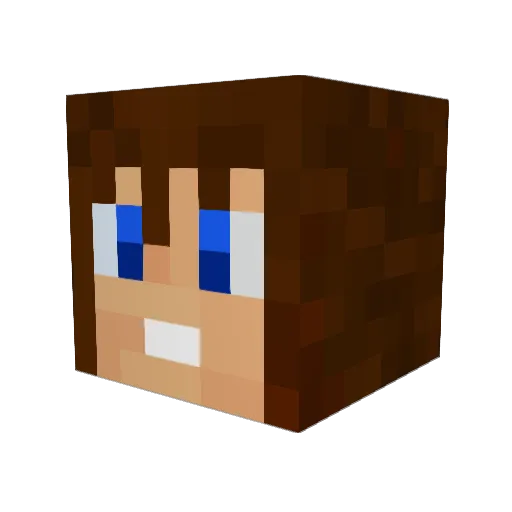 Zyryf Minecraft avatar head, 3D render