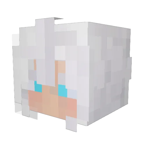 Zyshia Minecraft avatar head, 3D render