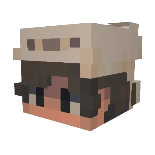 Zyuer135 Minecraft avatar head, 3D render