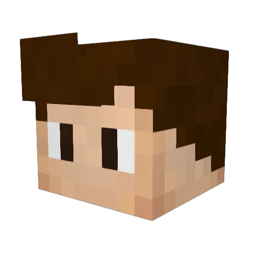 Zyveax Minecraft avatar head, 3D render