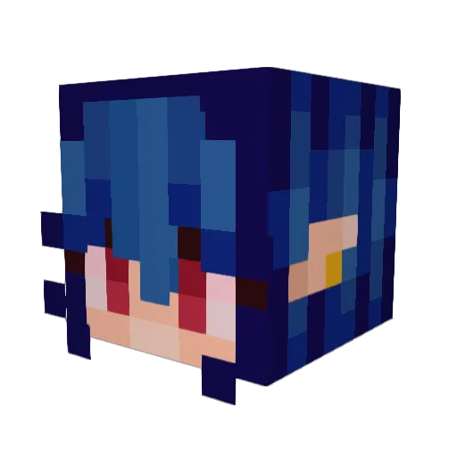 Zyvee Minecraft avatar head, 3D render