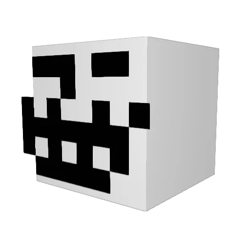 Zyvoc Minecraft avatar head, 3D render