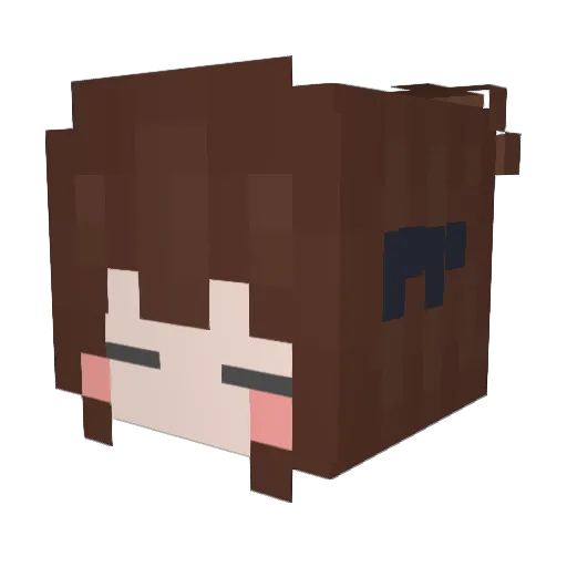 Zywl Minecraft avatar head, 3D render