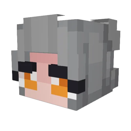 Zyxey Minecraft avatar head, 3D render