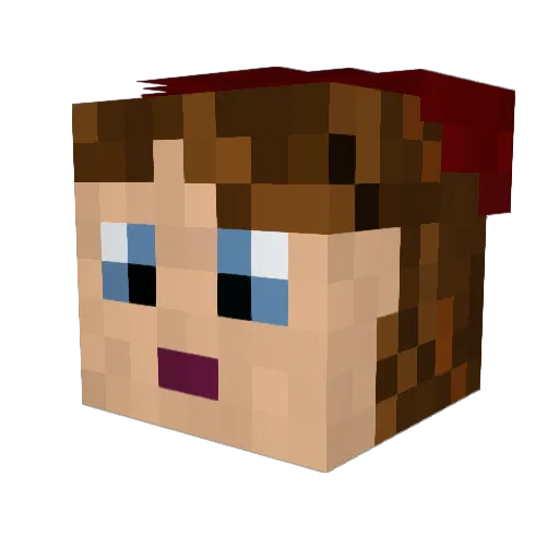 Zyxst Minecraft avatar head, 3D render