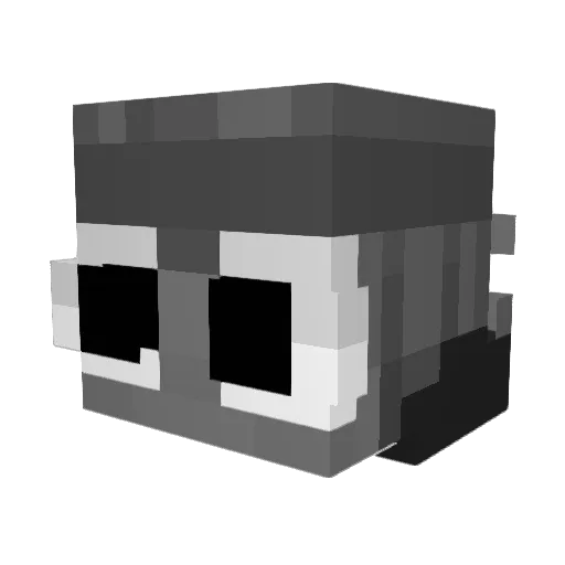 Zyy0 Minecraft avatar head, 3D render