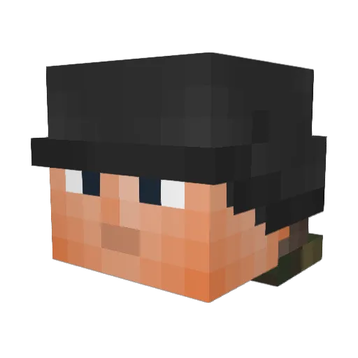 Zyyb3r Minecraft avatar head, 3D render