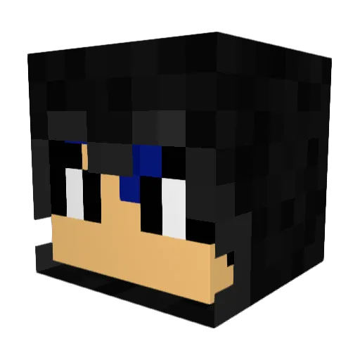Zyzox Minecraft avatar head, 3D render