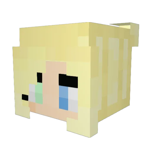 Zyzzx0rd Minecraft avatar head, 3D render