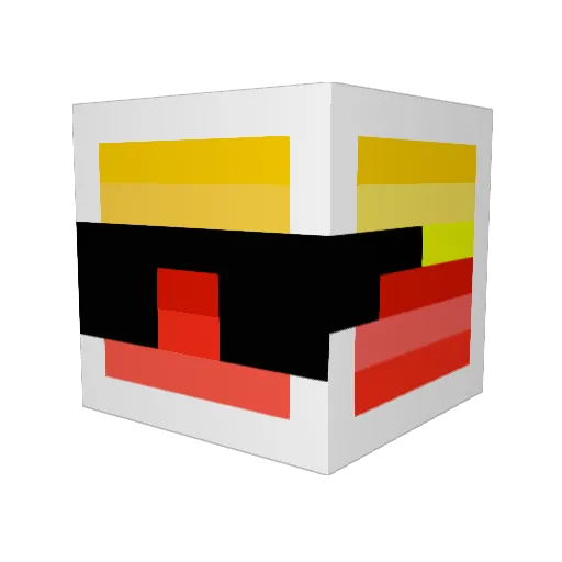 Zz0203 Minecraft avatar head, 3D render