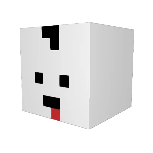 ZzDee Minecraft avatar head, 3D render