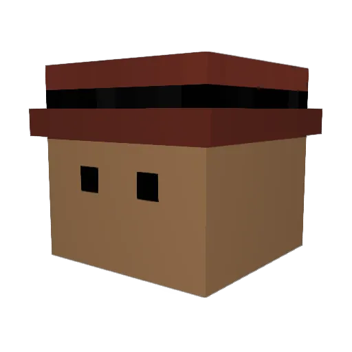 ZzELORDzZ Minecraft avatar head, 3D render