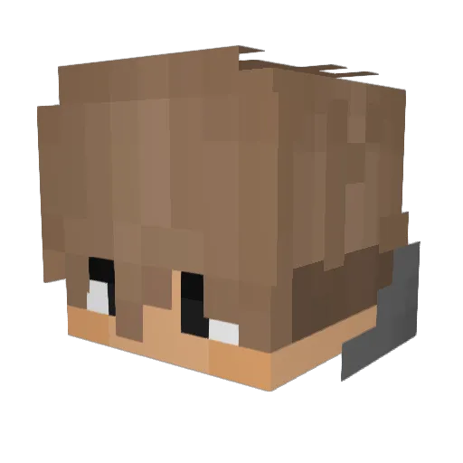 ZzEeRrOo Minecraft avatar head, 3D render