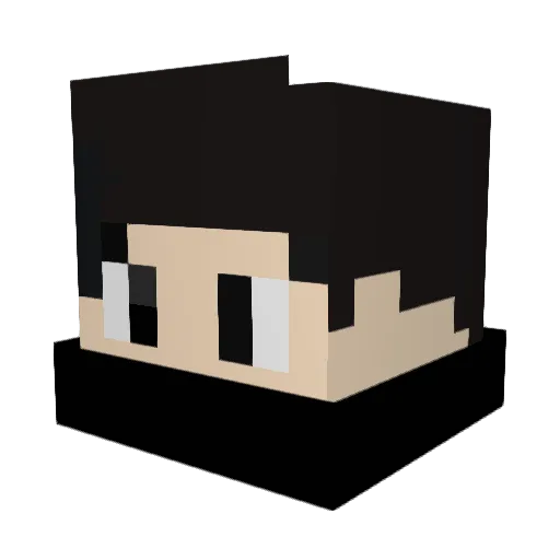 ZzLeonzZ Minecraft avatar head, 3D render