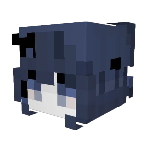 ZzOrph Minecraft avatar head, 3D render