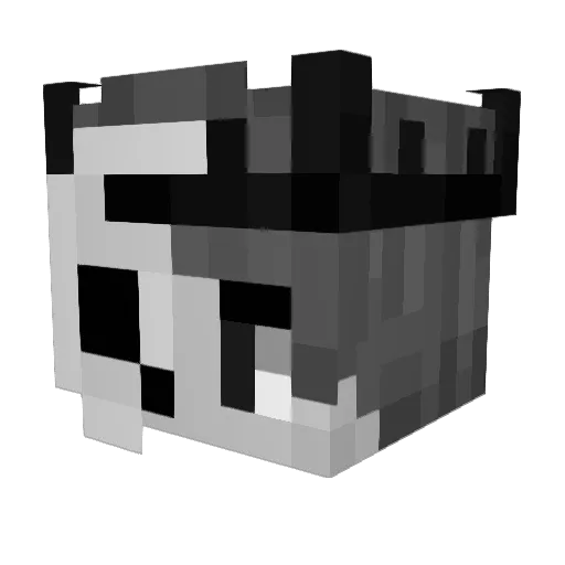 ZzVeroma Minecraft avatar head, 3D render