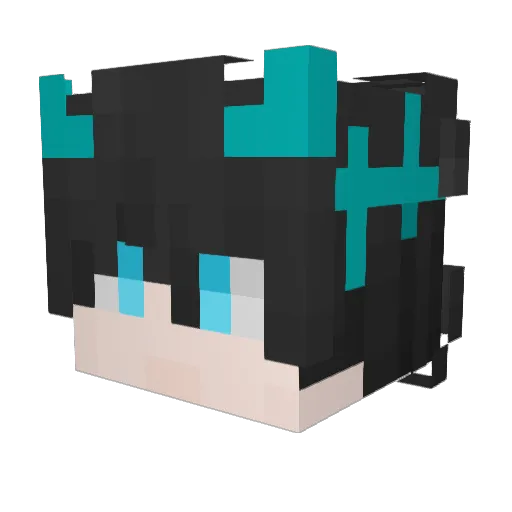 ZzYyKk Minecraft avatar head, 3D render