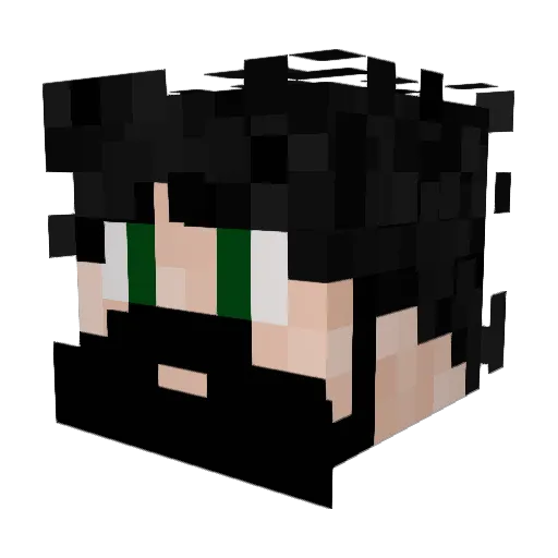 ZzZEUSzZ Minecraft avatar head, 3D render