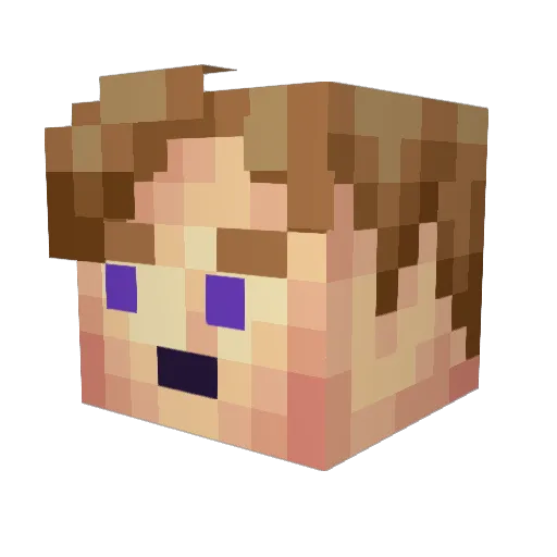Zz_Hunterr Minecraft avatar head, 3D render