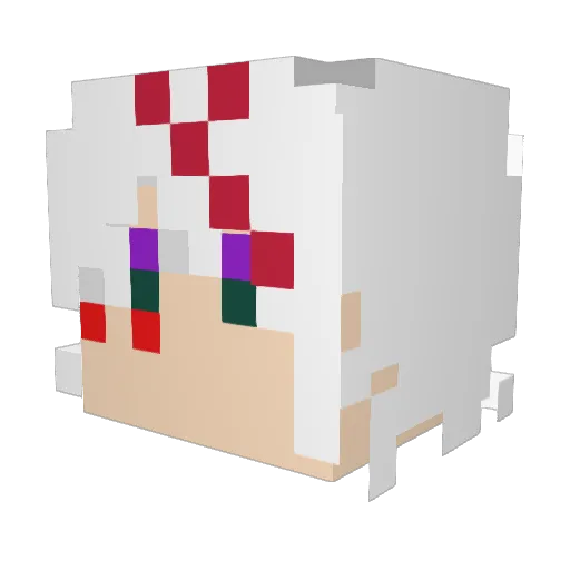 Zz_Sprite Minecraft avatar head, 3D render